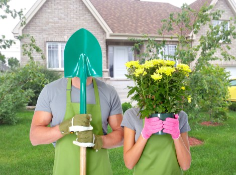 Crew maintaining tidy landscaping site with proper housekeeping measures